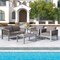 Costway 4 PCS Aluminum Patio Furniture Set with Thick Cushions & Tempered Glass Tabletop